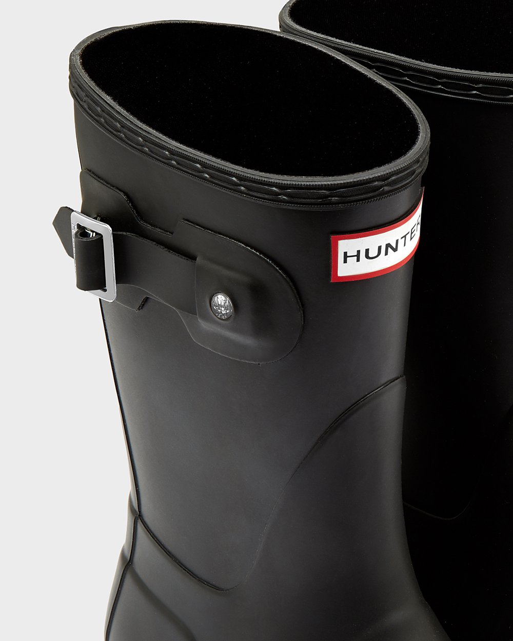 Womens Hunter Original - Short Rain Boots Black - 7134-QYRZT